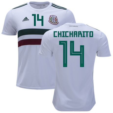 Men's Mexico #14 Javier Chicharito Away Soccer Jersey